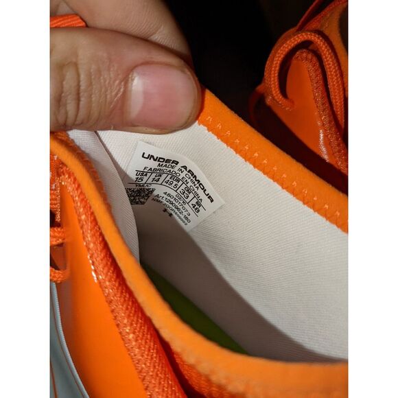 Under Armour Nitro Low Top Football Shoes‎ White/Orange Men\'s Size 15 NWOB main image 8